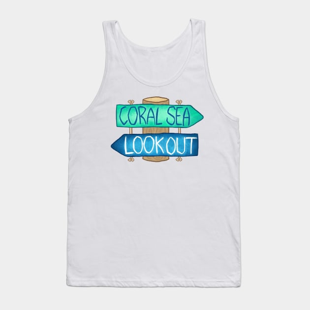 Coral Sea Lookout Tank Top by KoolKitty100